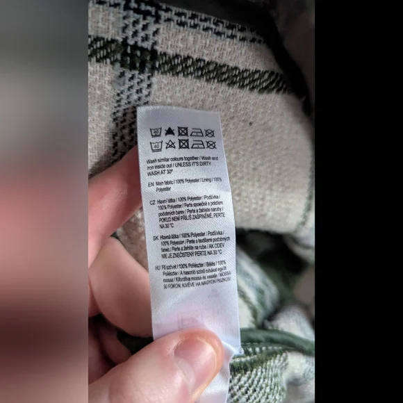 F&F Green Plaid Pattern Jacket - Picture 4 of 4